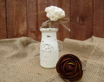 Shabby Chic-Beach Wedding Milk Jug -Vase-Center Piece-Decoration-Pen Holder