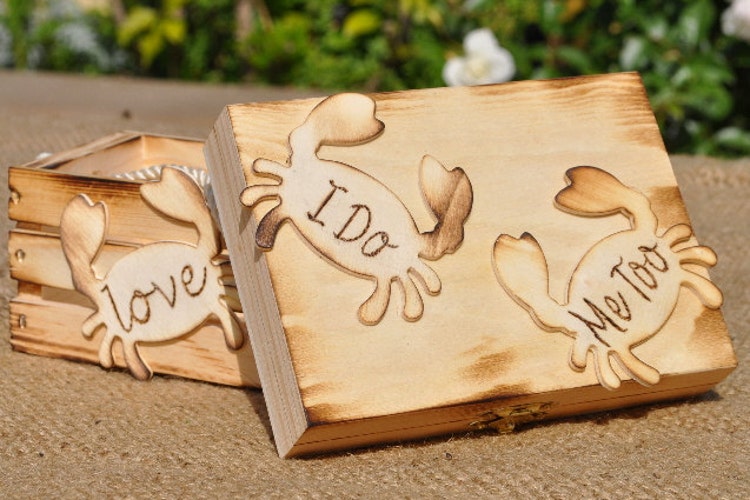 Ring Bearer Box Beach Wedding Ring Bearer by TrendingTableTops