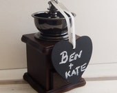Chalkboard Mini Heart, Wedding Table Numbers Mini Chalk Boards Reusable Gift Tag, Label, Valentine's Gift Il_170x135