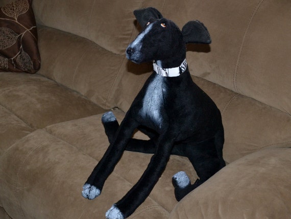 stuffed whippet dog