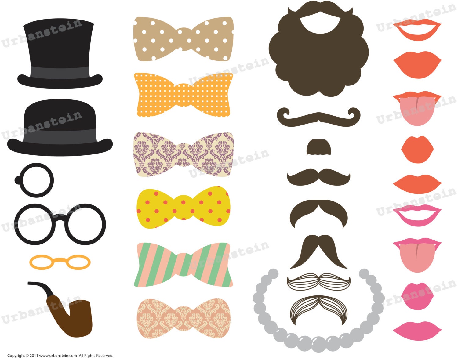 photo booth props printable pdf