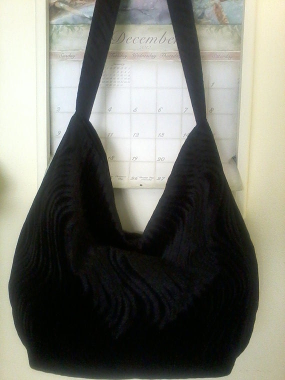 black velvet hobo bag