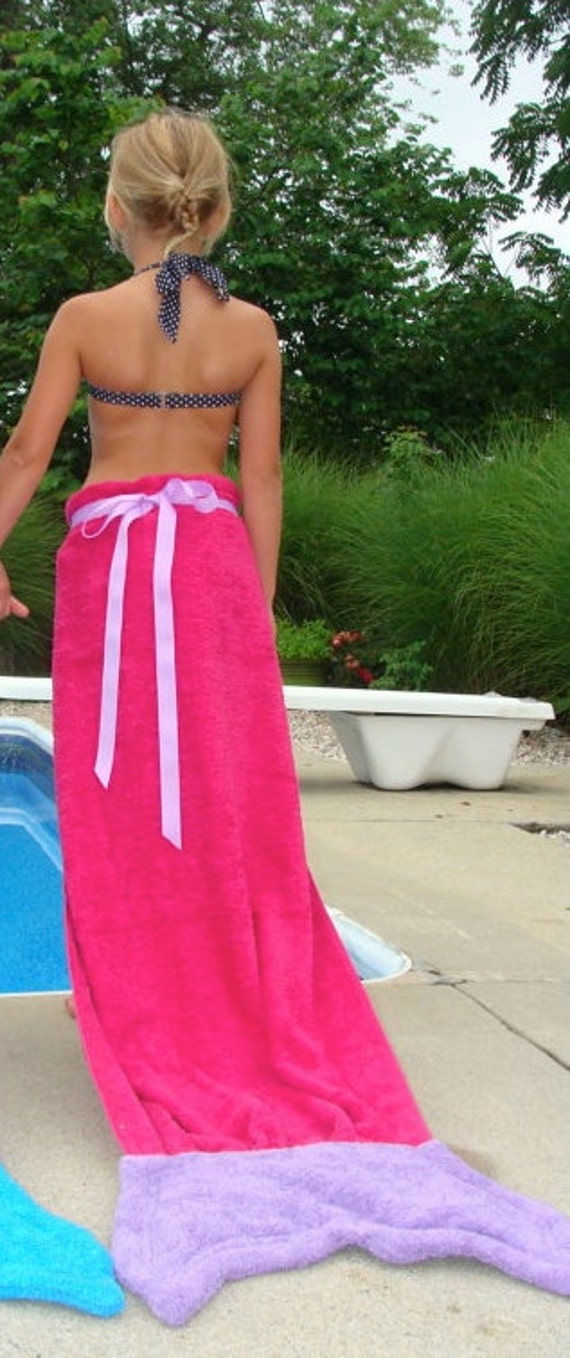 Items similar to Mermaid Tail Towel (you select colors) WITHOUT