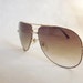 Gold Tortoise Shell Aviator Sunglasses / Mens Rad Vintage 80s New Old Stock