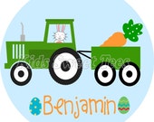 Easter Tractor- personalized - digital image Il_170x135