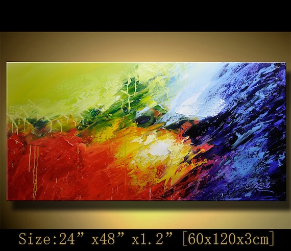 Original Abstract Painting Modern Landscape by xiangwuchen on Etsy