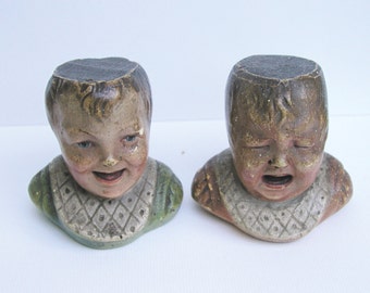 2 Plâtres polychromes anciens