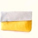 Canary yellow Clutch Purse Asymmetric