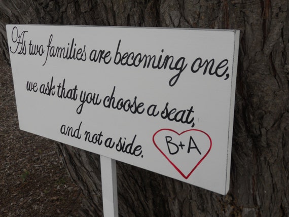 XL As two families are becoming one/ seating chart by HLCustoms