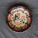 Gorgeous Vintage 70s Asian Cloisonne Style Floral Print Metal Serving Dish "Daher Decorated Ware"