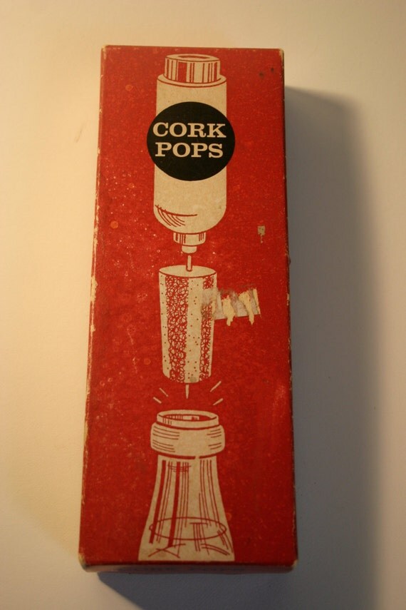 Cork Pops Wine Bottle opener Vintage Wine Opener by BtownPickers