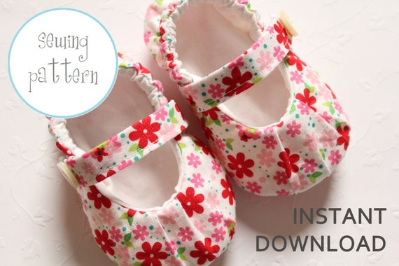  Baby  Shoe  Pattern  Ruched Mary  Janes Sizes 1 to 5 by petitboo