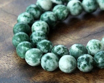Tree Agate Bead, 8mm Round - 15.5 inch Strand - eGR-TA001-8