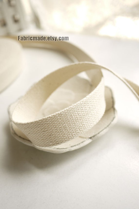 Cotton bag handle, Natural White Cotton Webbing, Bag supply, tote bag ...