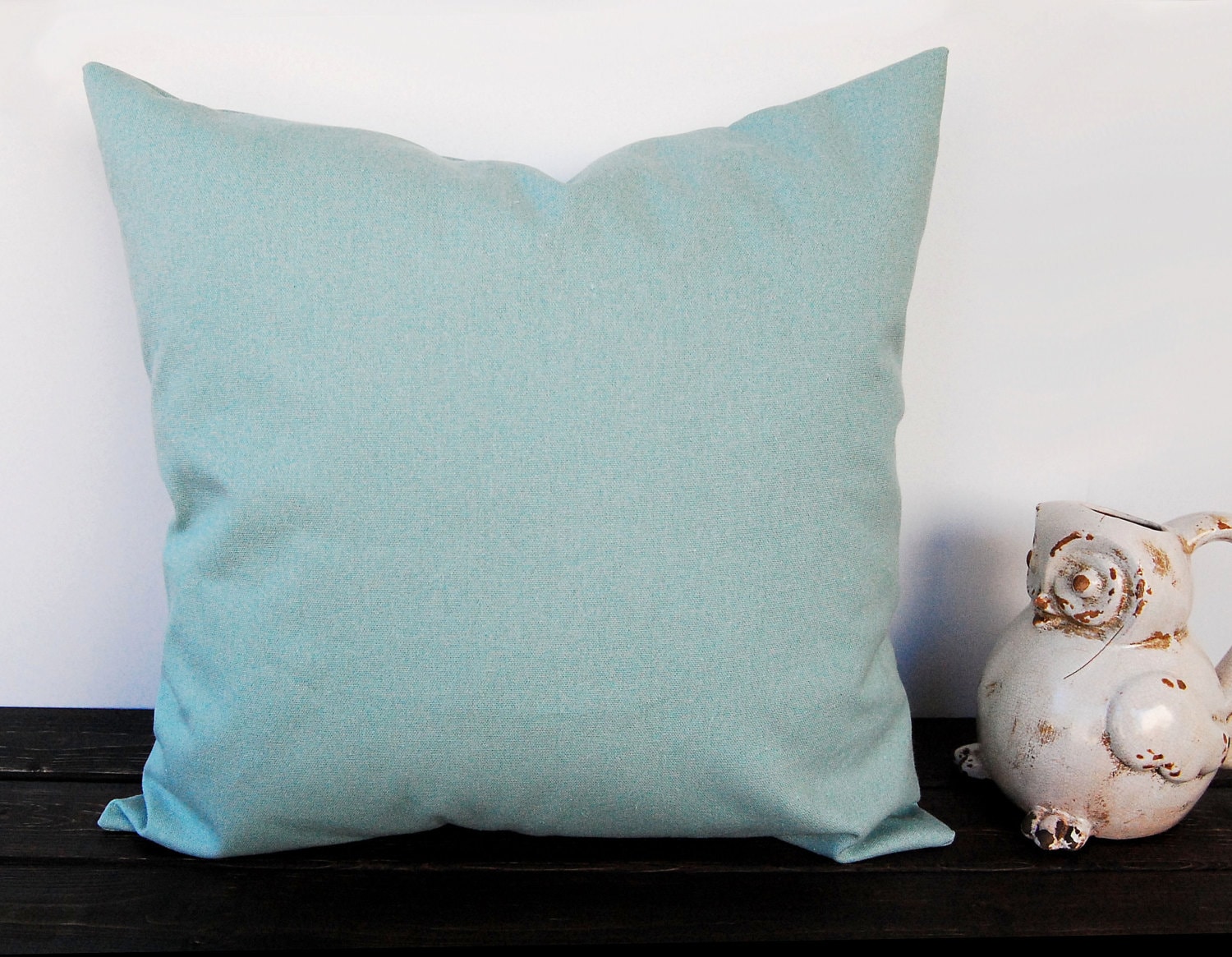 Village blue throw pillow cover One smokey blue cushion colors