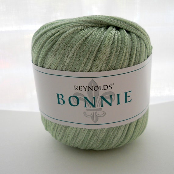 Pale sage green cottonblend yarn, Bonnie yarn by Reynolds, bulky