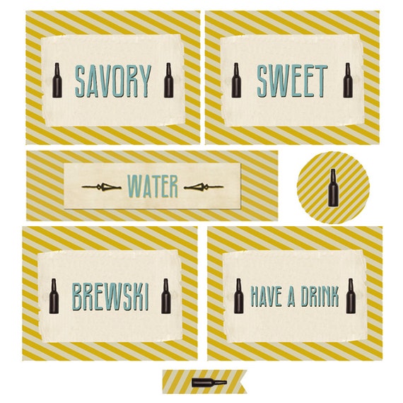 Brew Bash Printable Party - Digital files only - Beer Bash, Brew Party, Beer Tasting birthday party DIY Il_570xn