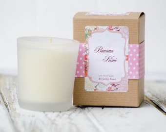 Banana Kiwi Soy Candle// Fruity Scents// Gift Candle