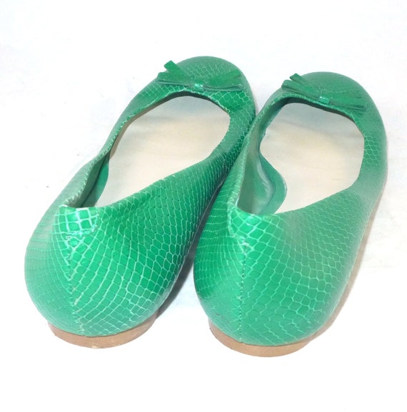 emerald green ballet flats