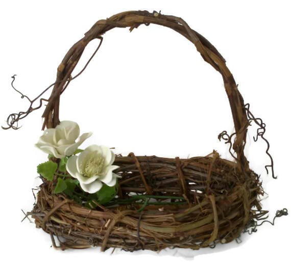 Grapevine Basket rustic grapevine basket Flower Girl Basket