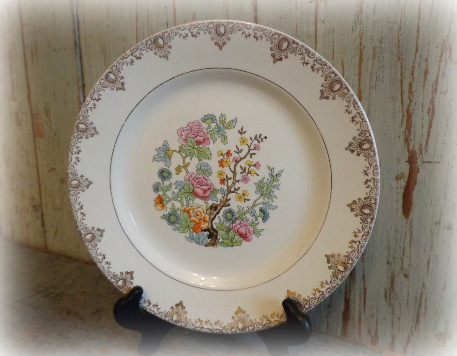 vintage century by salem dinner dish plate with indian tree