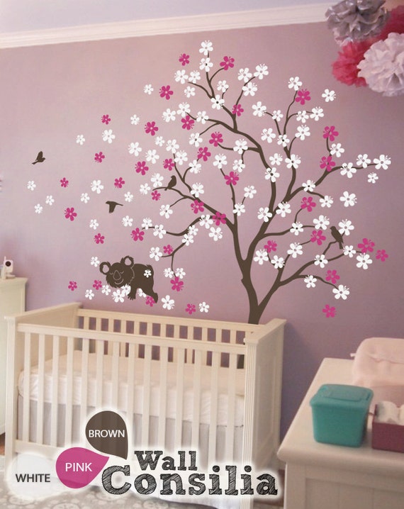 Baby Nursery Wall Decals Tree Wall Decal Koala by WallConsilia