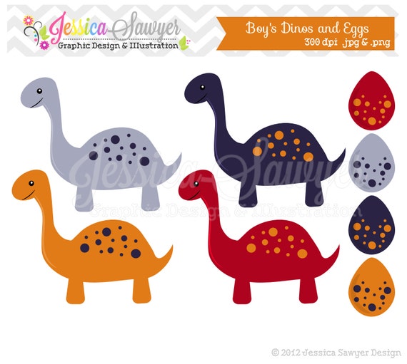 INSTANT DOWNLOAD, dinosaur clipart - baby boy clip art - dino graphic - invitation image - commercial use - dinosaur eggs Il_570xn