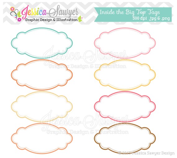 CLEARANCE, circus party labels, tag clipart, digital frames, commercial use, for invitations, scrapbooking Il_570xn
