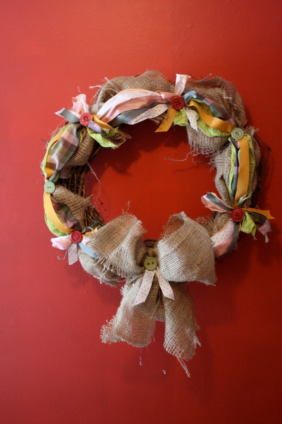 Items similar to The Ribbon Wreath 16 inch Grapevine on Etsy