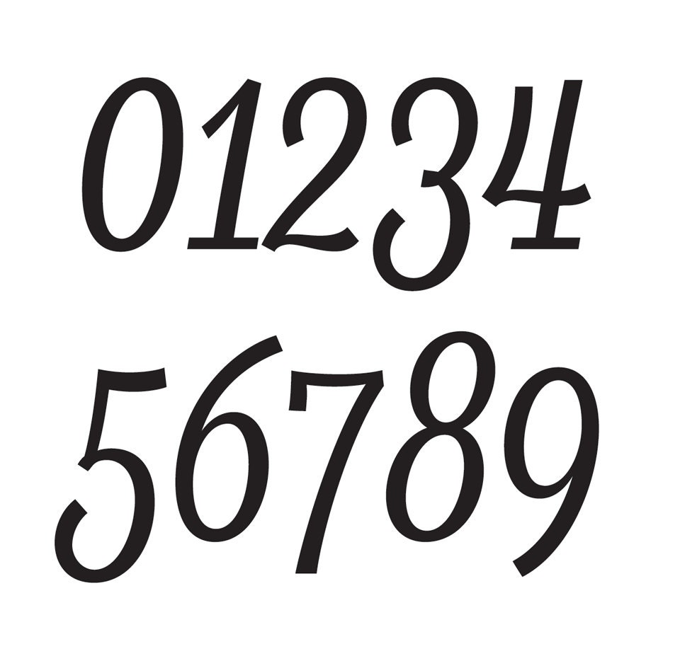 Vinyl House Door or Wall Numbers front door sticker house