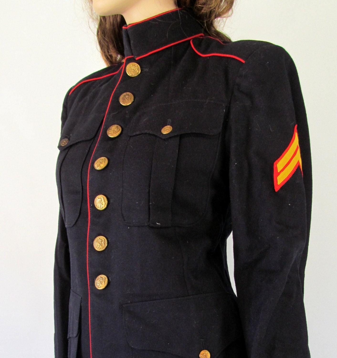 Vintage Military Jacket WW 2 / World War 2 by BeatniksVintage