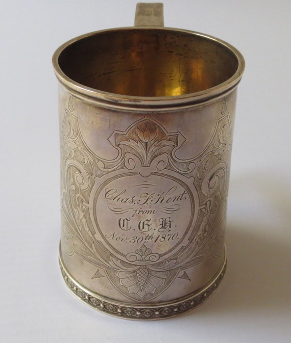 cup  Cup vintage Sterling LOVELY Silver 1870 silver Antique