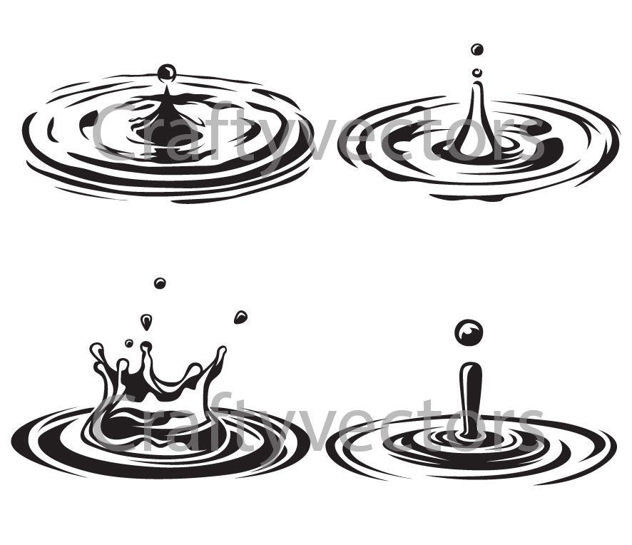 Splash Water splashing vector SVG cut file