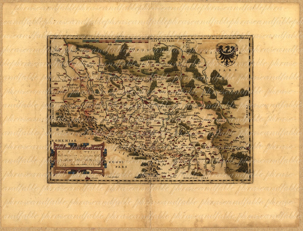 Map Of Southwest Poland From The 1500s 221 Old World Digital