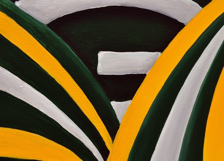 Green Bay Packers Abstract Fine Art by SportsArtBySummo on Etsy