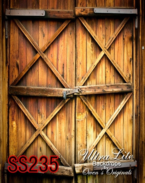 Photography Backdrop Rustic Wood Barn Door by OwensBackdrops