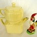 Vintage FOLGERS AUTOMATIC DRIP Coffee Maker Butter Yellow Ceramic Tea Pot All China Made in usa Made by Coors 1910 Pale Yellow Coffee Maker