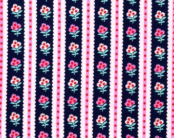 Striped Garden Navy from Cynthia Rowley 1 Yard Cut