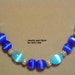 STUNNING 24" of Royal Blue and Light Blue Cats Eye bead necklace - N089
