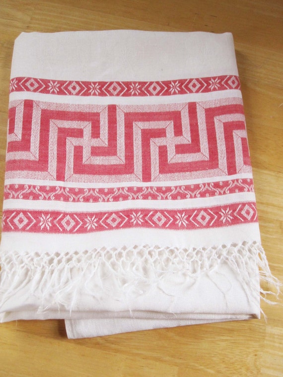 Arts & Crafts Table Runner With Swastika/Greek Key and