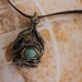 Unisex Tiger Eye of Horus Wire Wrap Pendant