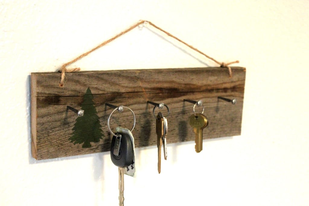 homemade wooden key holder