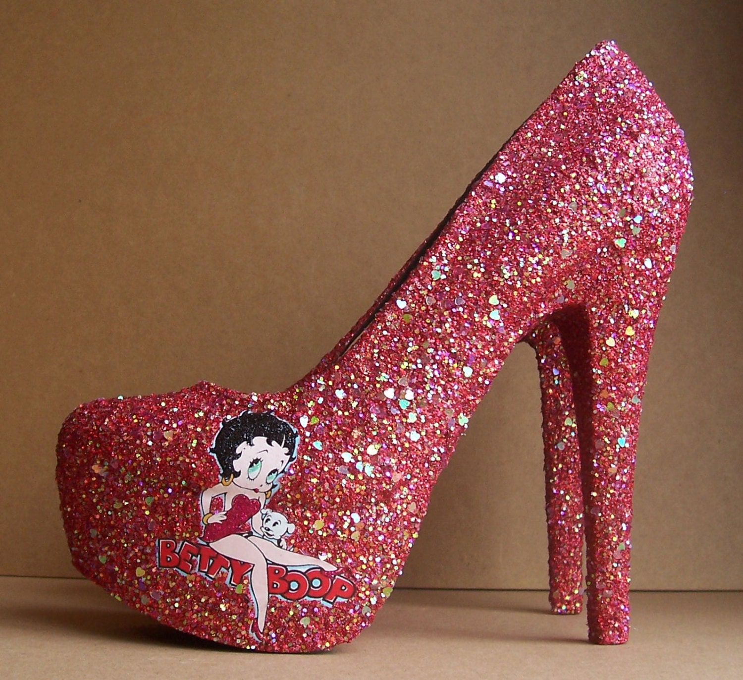 Red Betty Boop High Heels by TattooedMary on Etsy