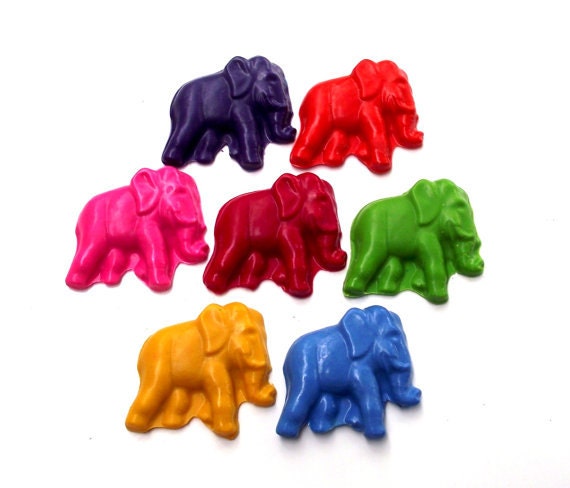 Recycled Elephant Crayons Set of 8 by coloringsprout on Etsy