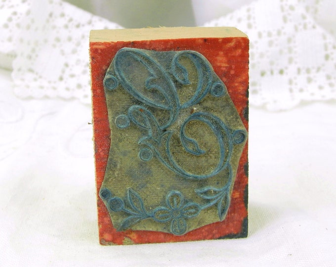 Antique French Monogram Embroidery Ink Stamp with the Letter G / French Decor / Shabby Chic / Chateau Chic / French Country Decor / Craft Antique French Monogram Embroidery Ink Stamp with the Letter G / French Decor / Shabby Chic / Chateau Chic / French Country Decor / Craft