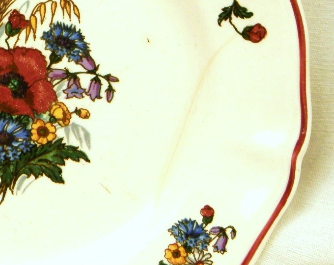 Antique French Dessert Plate Ceramic Plate Wild Flower Motif / French Country Decor / Ceramics / French Country Decor / Vintage Home / Retro Antique French Dessert Plate Ceramic Plate Wild Flower Motif / French Country Decor / Ceramics / French Country Decor / Vintage Home / Retro