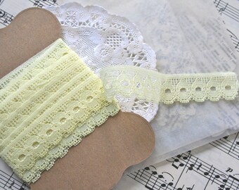 10Y Lemon Yellow Lace Trim