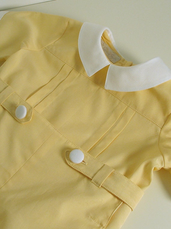 Items similar to Vanilla Yellow Rompersuit for a Baby Boy on Etsy