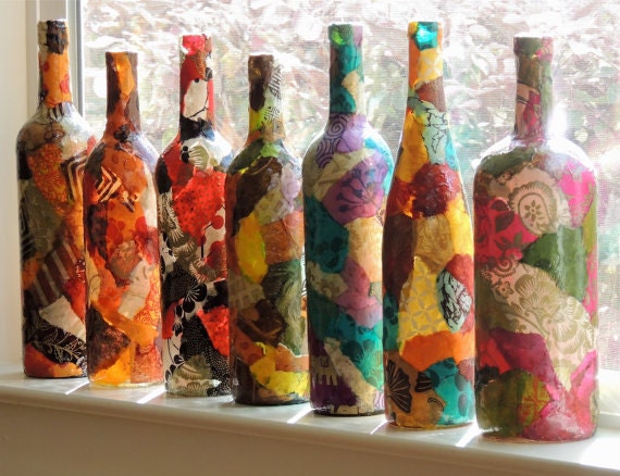 paper decoupage bottles wine with tissue similar Decoupage Paper Items on Wine Bottle Lokta to paper decoupage bottles wine with tissue similar Decoupage Paper Items on Wine Bottle Lokta to