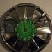 UpCycled Hubcap Clock 16.25" Diameter Finished With Numbers.